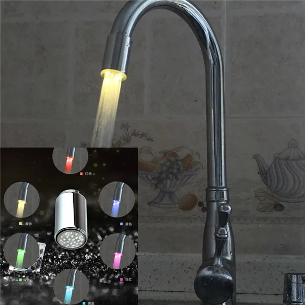 运动黄铜水龙头/led 厨房龙头现代型水龙头 led 龙头水龙头喷嘴 wst