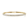 Fashion 18K Gold Silver Diamond & Gemstone 3 Sided Bangle