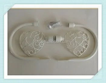 New Cream Shabby Chic Metal Heart Curtain Hold Tie Backs Finials Fixings Vintage New Cream Shabby Chic Metal Heart Curtain Hold Tie Backs Finials Fixings Vintage