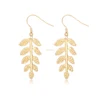 SENFAI Yiwu wholesale alloy metal leaf branch shape hanging gold eardrop earrings