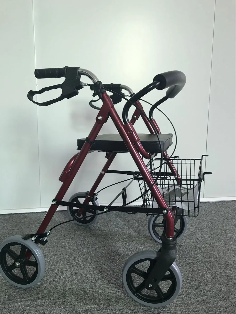 En Aluminium Déambulateur 4 Roue Walker Déambulateur Avec Siège Et