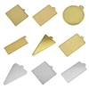 Wholesale Cheap Customized Size Gold Triangle Paper Mini Disposable Dessert Cake Boards