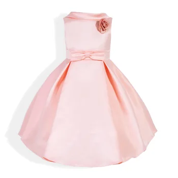 pink sequin flower girl dress