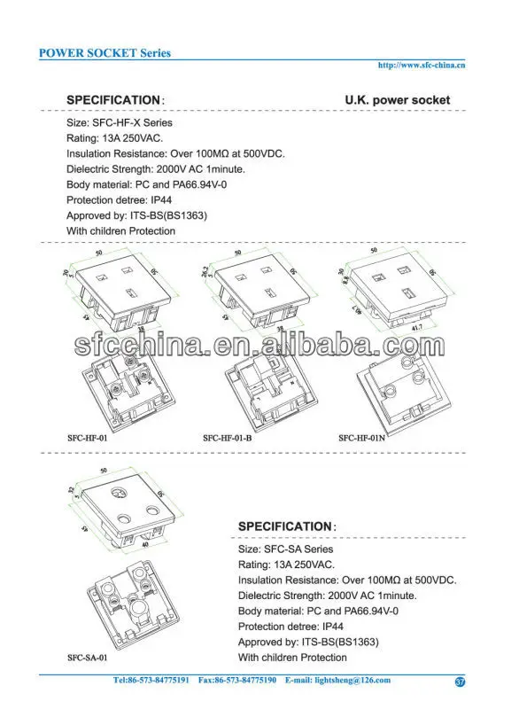 UK BS1363 APPROVED BY ITS-BS POWER SOCKET