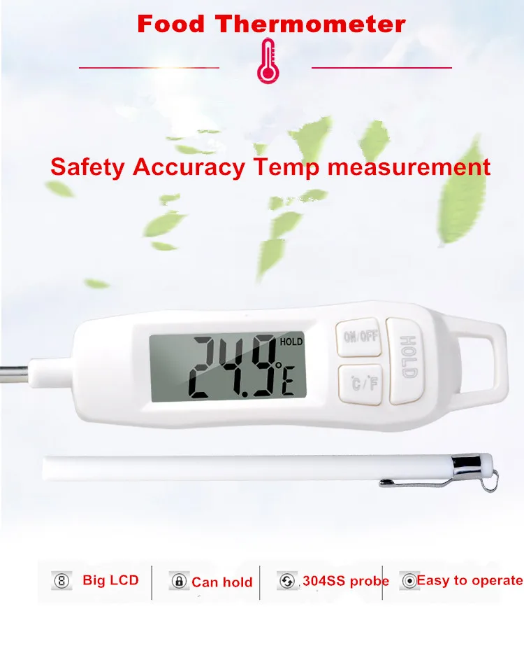 数字肉类和食物温度计烹饪bbq LCD即时读取