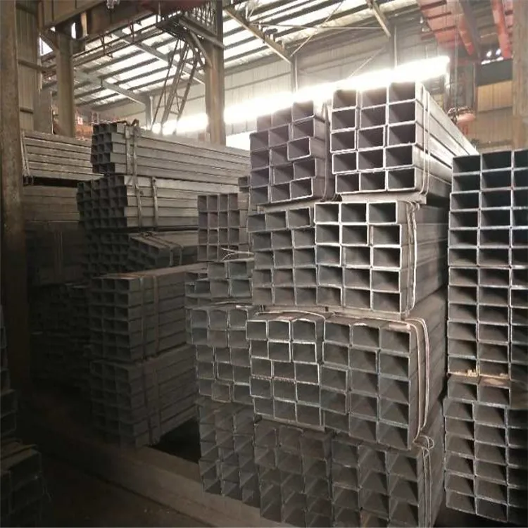 China supply Q195 low carbon black steel hot dip galvanized coating square tube/rectangular hollow tubular steel pipe