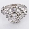 Good Quality Turkish Jewelry zirconia pure silver wedding ring malaysia