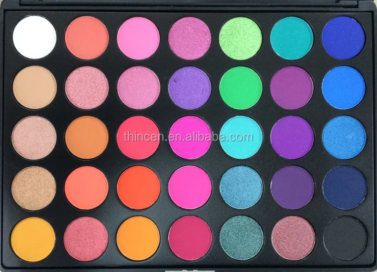 35E-Gr High Pigmented 35 Color Custom Eye Makeup Shimmer And Matte Eyeshadow Palette Private Label