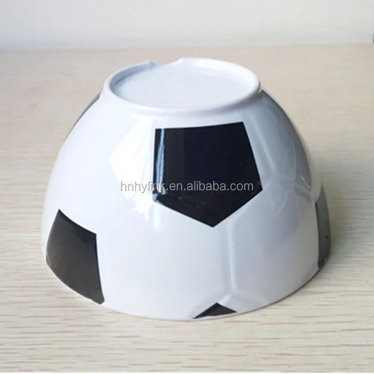 2017 Cheap Custom Promotion Plastic Melamine Soccer Bowl Plastic