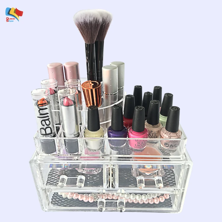 Clear Drawer Organizer 2 Pieces 6 Section Clear Desk Organizer