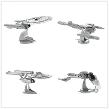 STAR TREK 4 styles BIRD OF PREY 3D metal puzzle model nano 2 Sheets Wholesale price Stainless steel DIY Creative