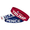 B571 Trump Pence USA Rubber Cuff Bangles Silicone Waistband Bracelets