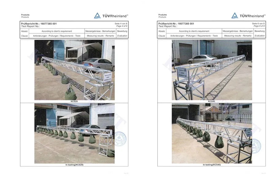 Aluminum lifting towers truss ground support project