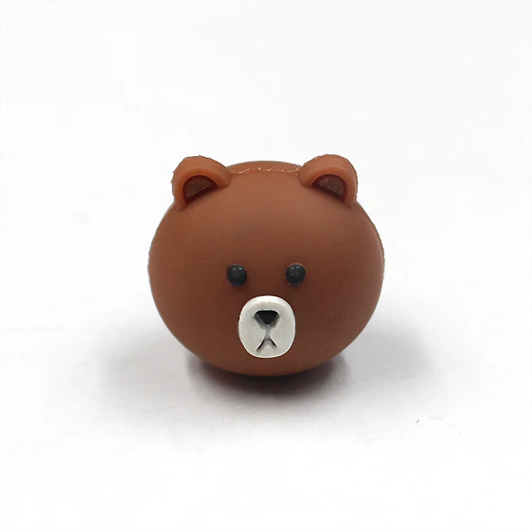 Custom Bear Shape Pencil Topper,pvc Pen Topper,rubber Cap For Pencil 