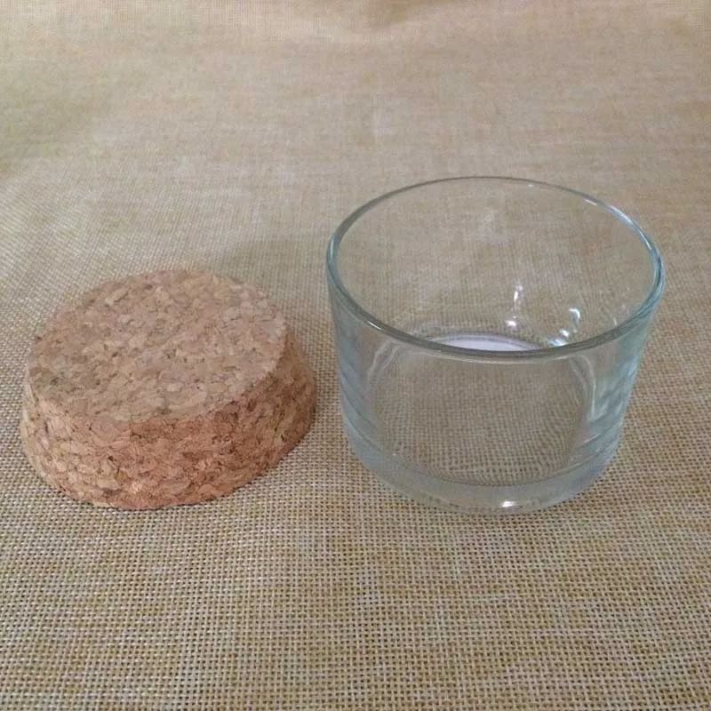 Cork Lid Glass Candle Jar / Custom Round Glass Jar With Lids Buy
