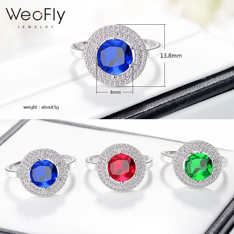 Saudi Arabia Luxury Large Diamond Multi Color Cubic Zircon Wedding Ring