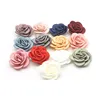 custom made colorful burnt rim decorative fabric flowers for clothing