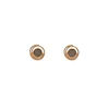 High Quality Professional minimalist stud spiral leather earring