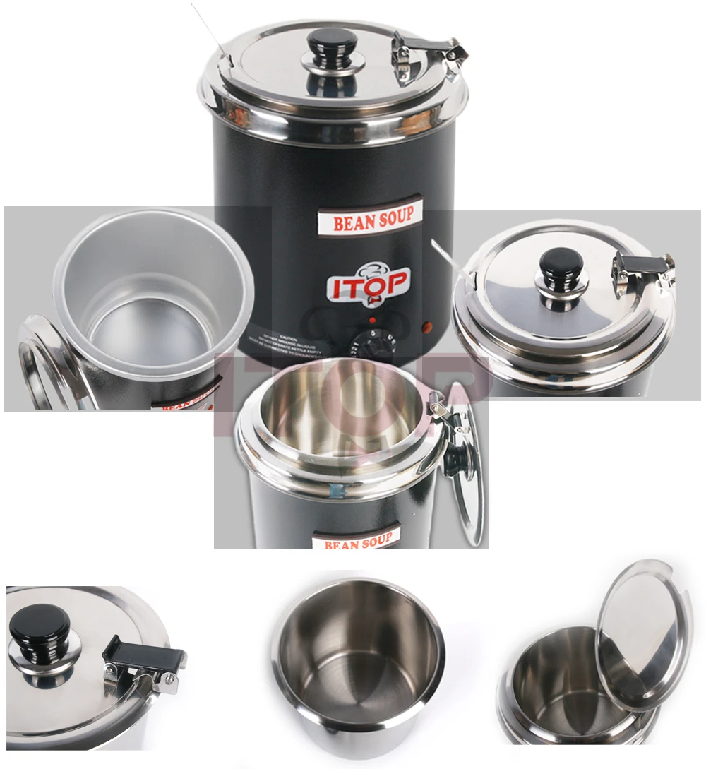 Stainless Steel 5.7l Electric Soup Kettle Economic Commercial Soup