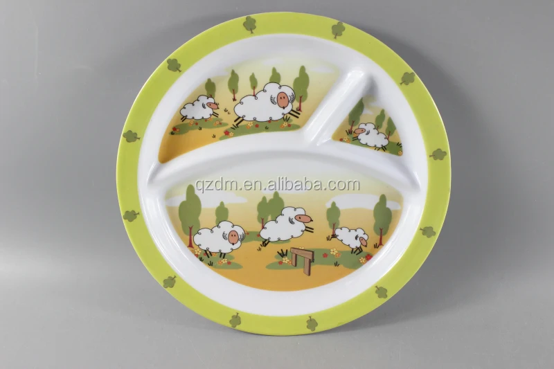 Infantil Melamine Divide Plate and Bowl Foodgrade