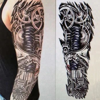 Venta Caliente Colorido Temporal De Brazo Completo Tatuaje Para Los