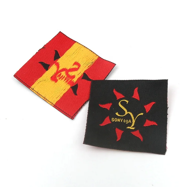 Low MOQ Colorful Straight Cut Woven Labels for Children's Clothes