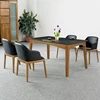 solid ash dining room glass table and chairs adult study table chair EC005