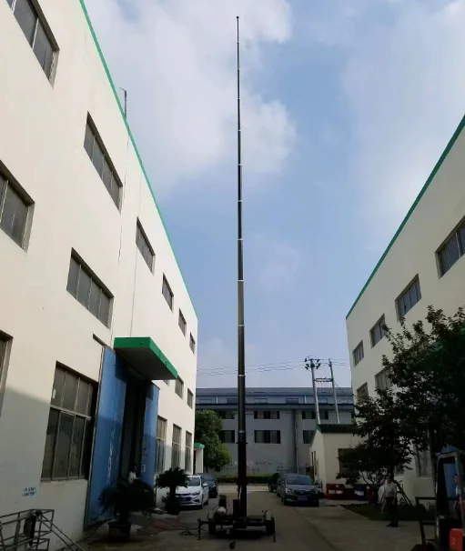 20m 50kg Load Pneumatic Locking Telescoping Mast Antenna Tower - Buy ...