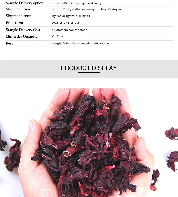 Dried Hibiscus Natural Dry Roselle of Organic Dried Hibiscus in Organic Hibiscus Status - 4uTea | 4uTea.com