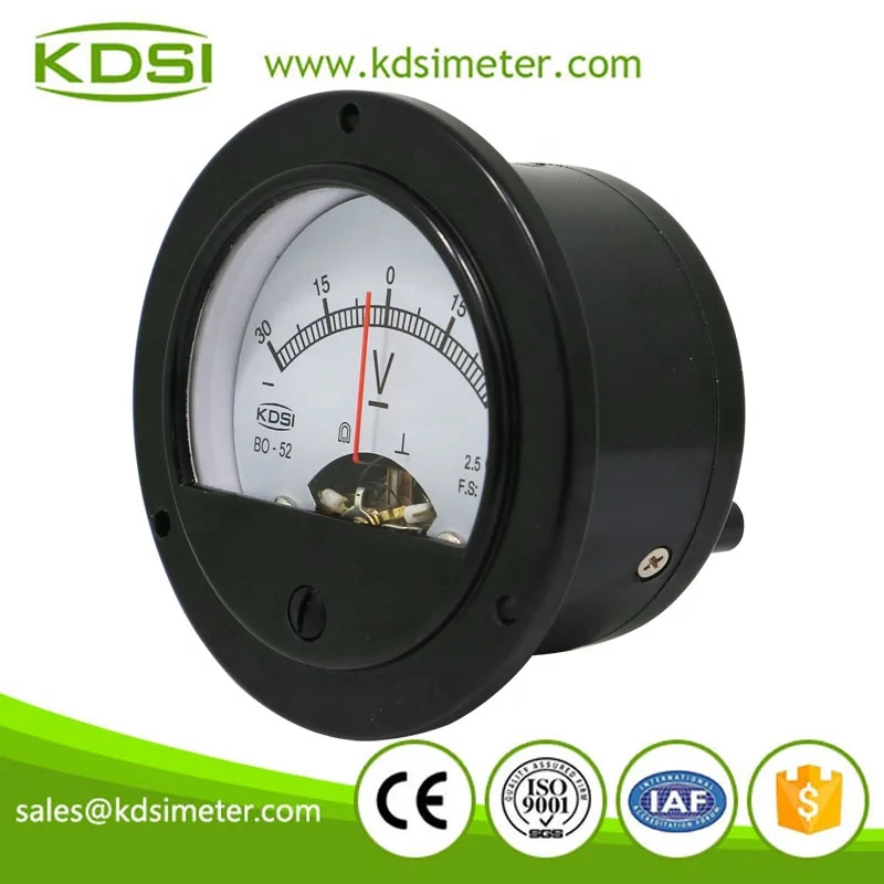 Round Type Mini Meter Bo52 Dc+30v Voltmeter With Center In Zero Buy