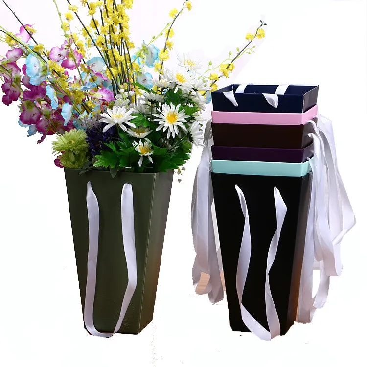 Luxury Portable Paper Flower Box Florist Bouquet Packaging Box Buy