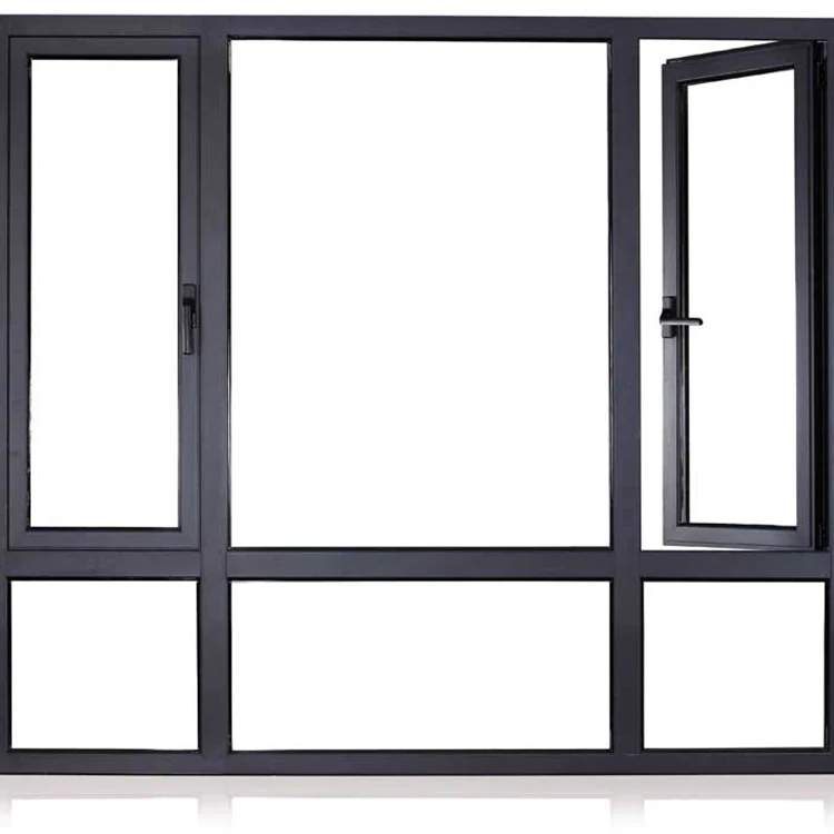 Tempered glass windows/PVC casement window/Double PVC windows
