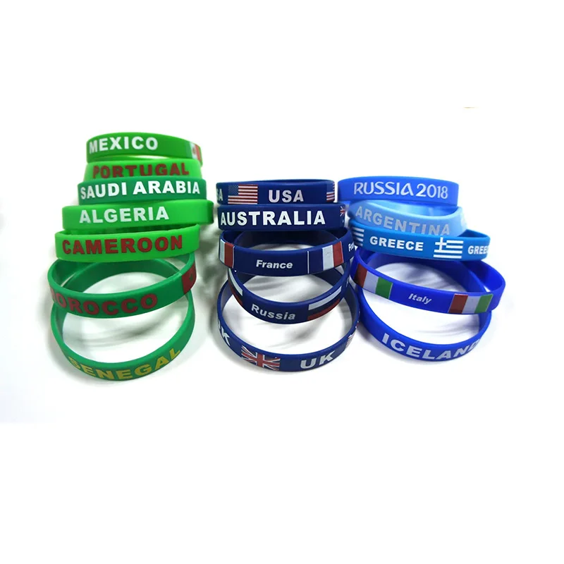 Silicone Wristband For 2022 Soccer Custom Football Silicone Wristbands