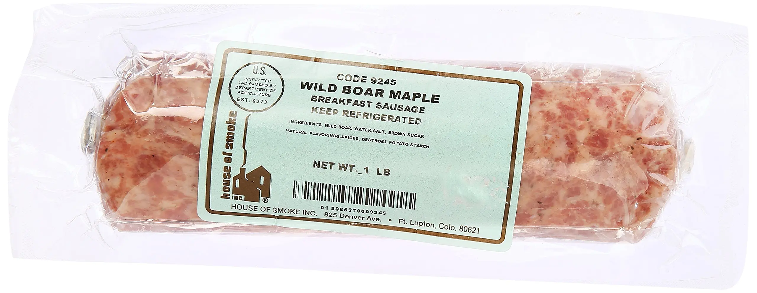 Sam's Meats, Smoked Wild Boar Maple Breakfast Sausage, 16 oz