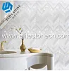 Cheap Building Materials Artist Chevron Thassos White Shell Design Waterjet Mosaic For Bathroom