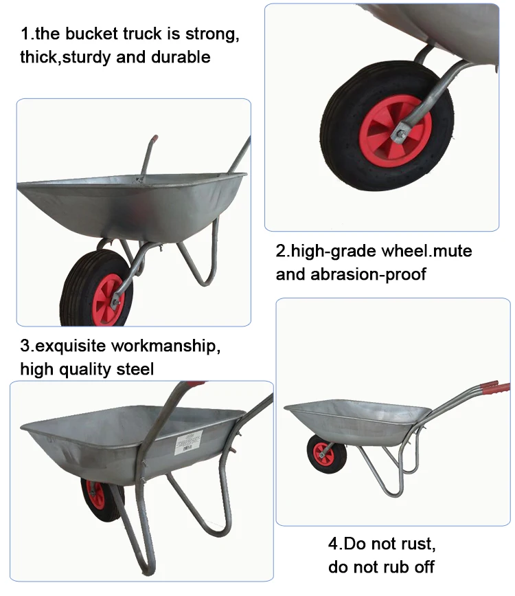 One Wheeled Cheap Heavy Duty Metal Wheelbarrow Wb4024 Construction ...