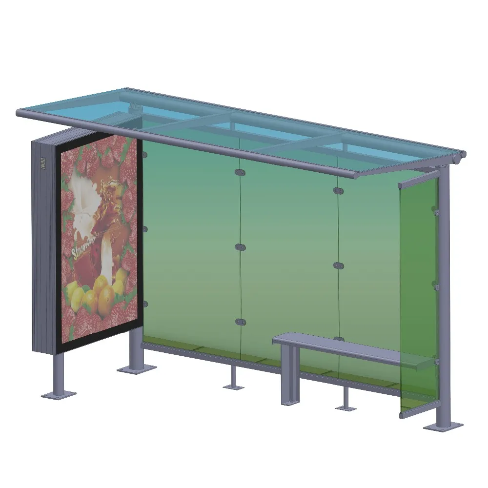 product-Solar bus stop shelter modern design bus shelter-YEROO-img-3