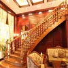 Staircase railing iron for carpet cleaner wooden staircase