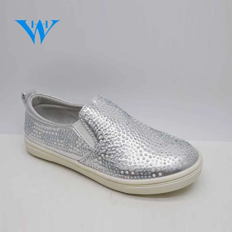 silver slip on shoes