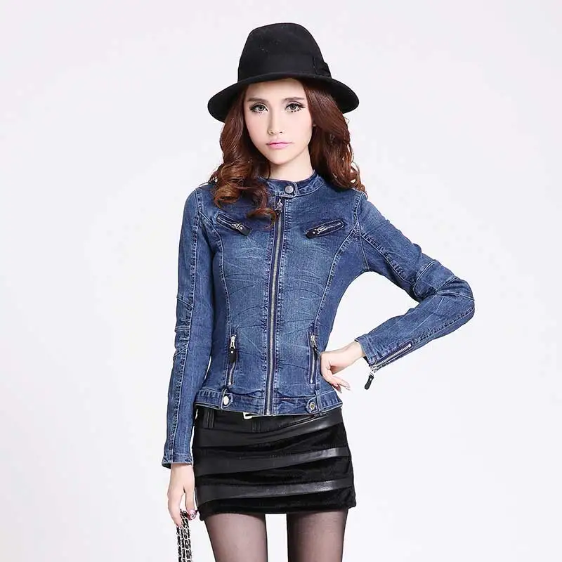Compra denim chaqueta de invierno online al por mayor de