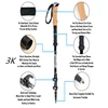 Collapsible Lightweight Shock-Absorbent Quick Locks 3K Carbon Fiber Trekking Pole Cork Handle