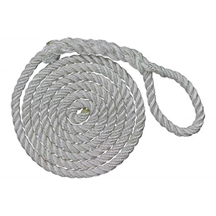 High quality customized package and size nylon/ polyester 3 strand twisted dock line rope for sailboat, yacht marine rope