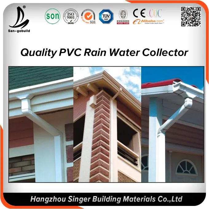 Customize pvc rainwater gutters, plastic rain gutters, pvc rain gutter