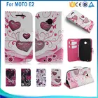 モト E2 財布レザーケース、モトローラ E2 (2015) (2nd 世代) /E + 1 xt1511 xt1527 印刷電話ケース
