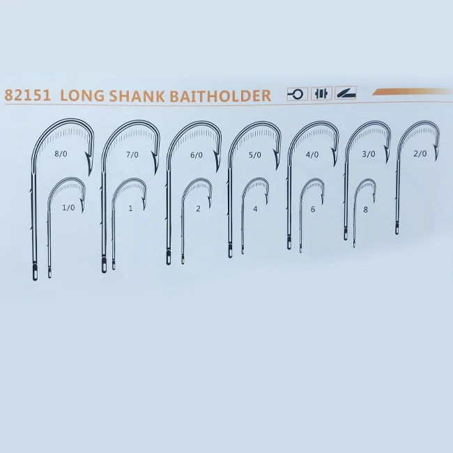 Long Shank Fishing Hook Baitholder High Carbon Steel Hooks - Buy High
