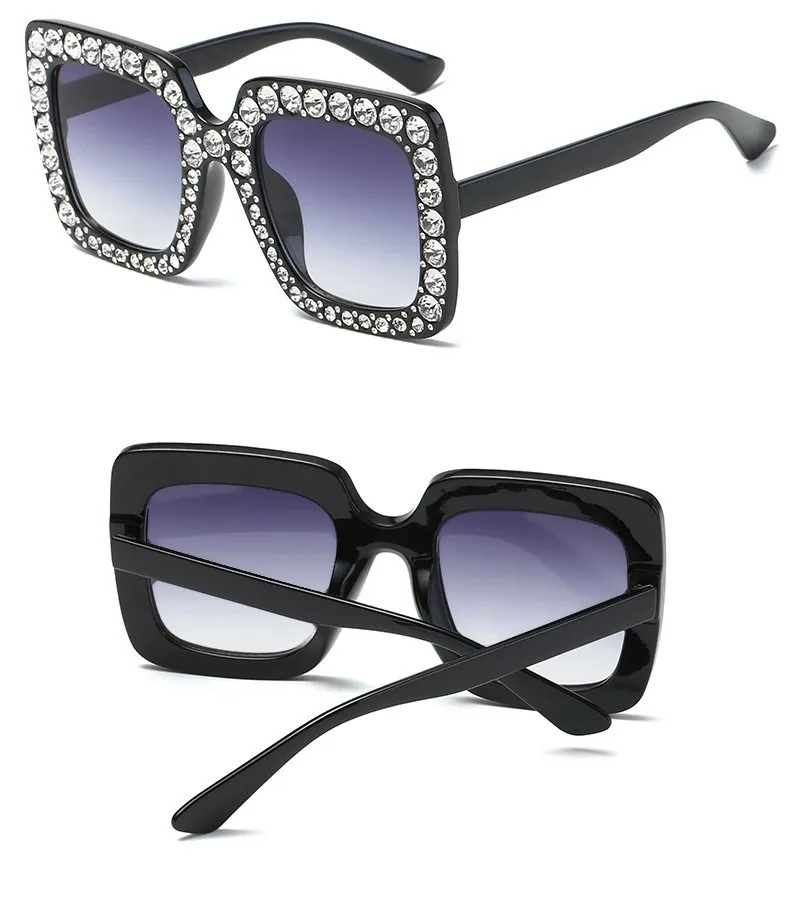 Fashion Women Glasses Oversized Square Diamond Sunglasses Fy2022 Buy