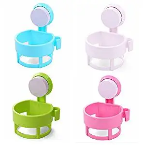 CynKen Plastic Bath Hair Dryer Holder Wall Mounted Fixed Stand With Sucker 4 Colors