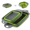 Foldable Silicone Colander Fruit Vegetable Washing Basket Strainer Collapsible Drainer