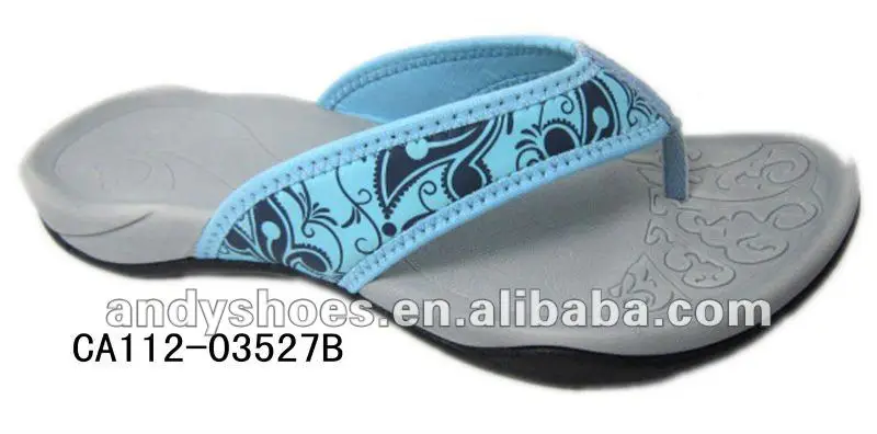 Fashion design cheap lady waterproof pu beach flip flop slipper