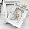 Japanese style white lace jewelry earrings display photo frame